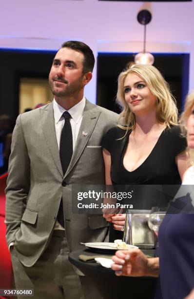 Justin Verlander and Kate Upton attend "Uncork For A Cause" To Benefit Wins For Warriors Foundation at Old Marsh Golf Club on March 19, 2018 in Palm...