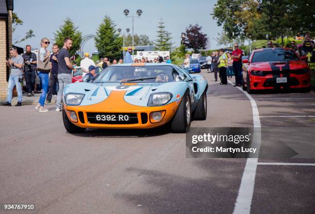 The Ford GT40 in its iconic Gulf livery. The GT40 was at The Sharnbrook Hotel, attending their Supercar Sunday Event. The Sharnbrook Hotel hosts the...