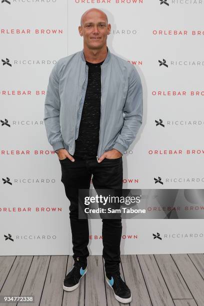 Michael Klim attends the Orlebar Brown launch on March 20, 2018 in Melbourne, Australia.