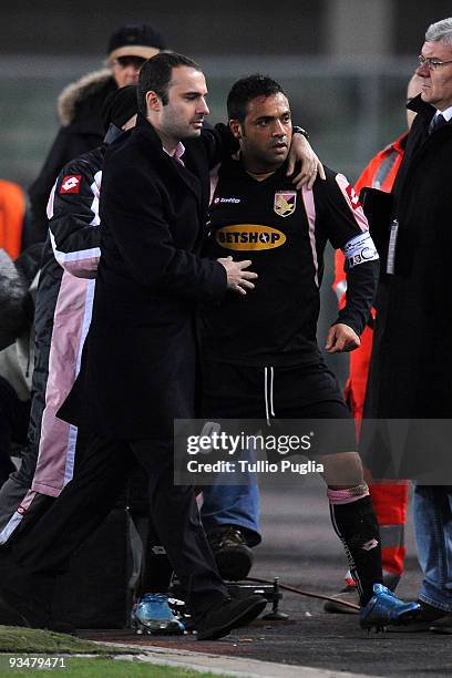 Fabrizio Miccoli of Palermo looks dejected after the Serie A match between AC Chievo Verona and US Citta di Palermo at Stadio Marc'Antonio Bentegodi...