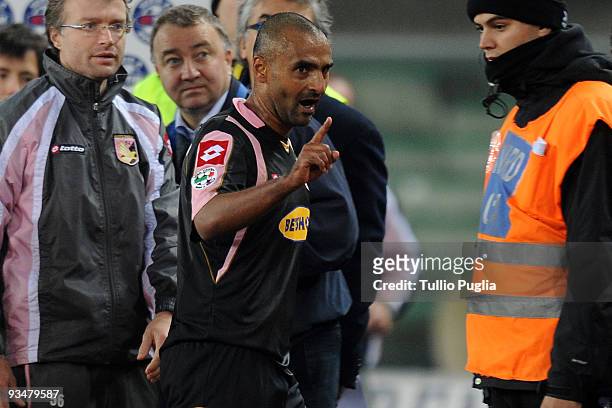 Fabio Liverani of Palermo walks off after being given a red card during the Serie A match between AC Chievo Verona and US Citta di Palermo at Stadio...