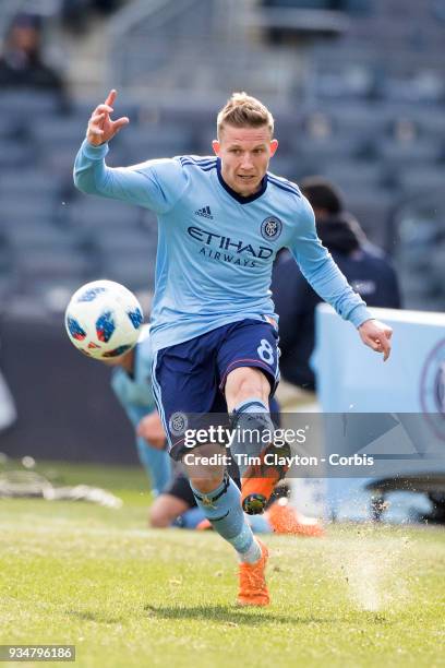 March 11: Alexander Ring of New York City in action during the New York City FC Vs Orlando City SC regular season MLS game at Yankee Stadium on March...