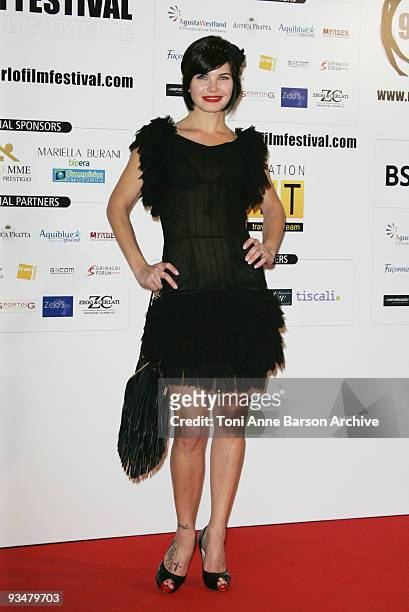 Delphine Chaneac arrives at the Monte Carlo Comedy Film Festival Gala Awards Ceremony at the Grimaldi Forum on November 28, 2009 in Monte Carlo,...