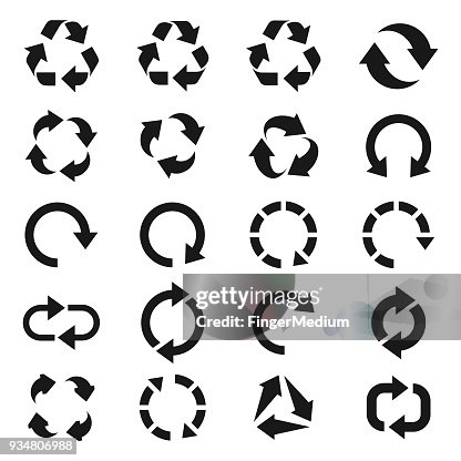 Recycle icon set Recycle icon set