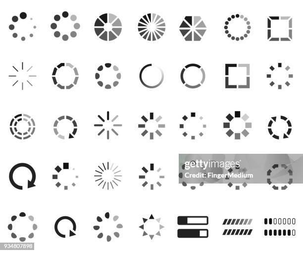 illustrations, cliparts, dessins animés et icônes de icône de chargement de la configuration - chargement