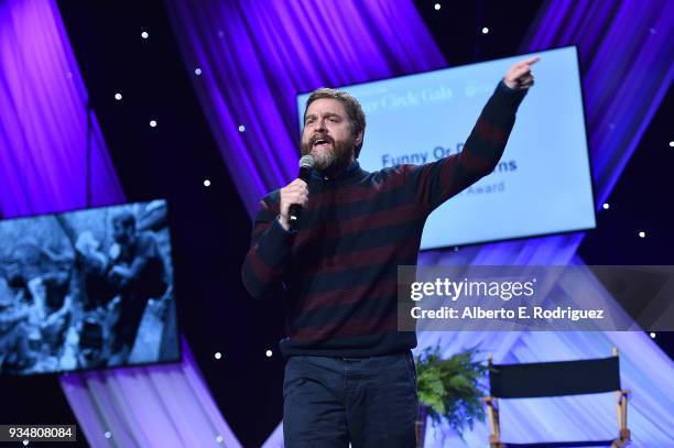 Actor Zach Galifianakis attends the Venice Family Clinic's 36th Annual Silver Circle Gal at The Beverly Hilton Hotel on March 19, 2018 in Beverly...