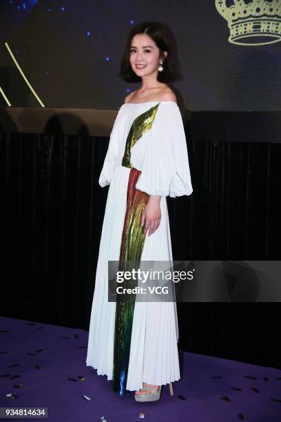 Actress and singer Charlene Choi attends the Emperor Motion Pictures Press Conference on March 19, 2018 in Hong Kong, China.