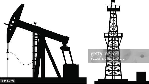 ilustraciones, imágenes clip art, dibujos animados e iconos de stock de bomba de petróleo - petroleo