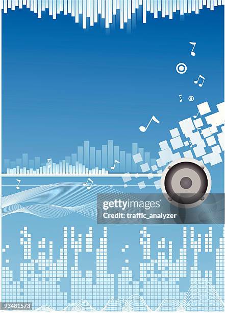 abstract music background - record collection stock illustrations
