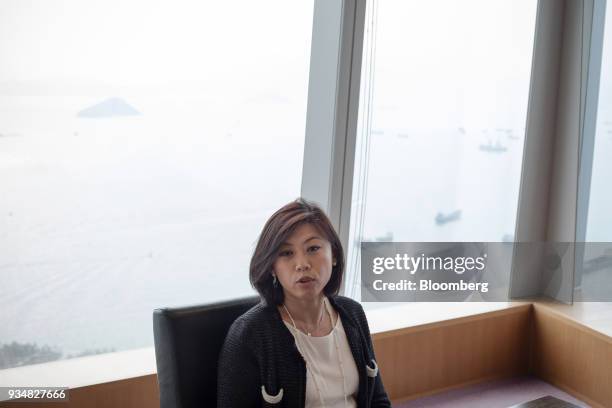 Cara Li, managing director and head of Asia Pacific real estate investment banking at Morgan Stanley, speaks during an interview in Hong Kong, China,...