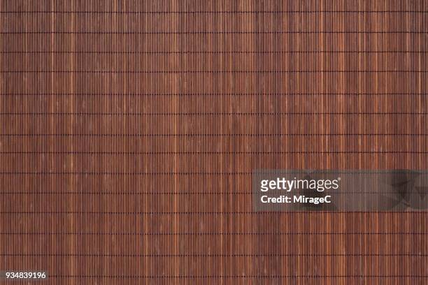 bamboo cane placemat texture - table cloth stockfoto's en -beelden