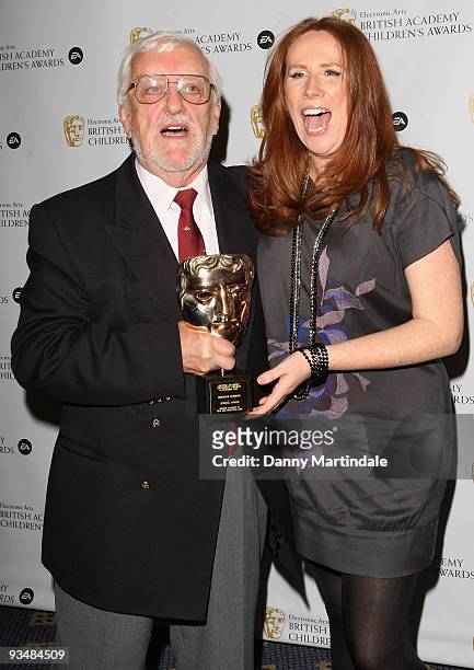 Bernard Cribbins and Catherine Tate attend the EA British Academy Children's Awards 2009 at London Hilton on November 29, 2009 in London, England.