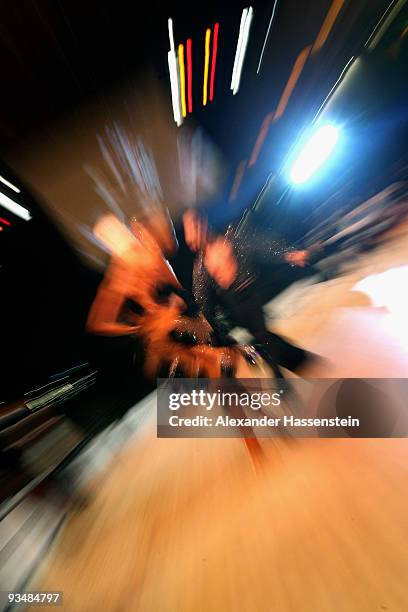 Couple perform in the World Latin Dance Masters at Innsbruck Congress Hall on November 28, 2009 in Innsbruck, Austria.