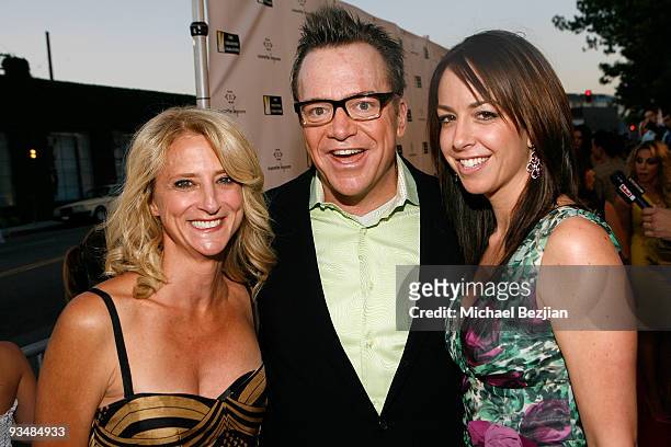Fashion designer Nanette Lapore, actor Tom Arnold and Ashley Groussman attend "Fashion Votes" Hosted by Nanette Lepore and Kerry Washington on June...