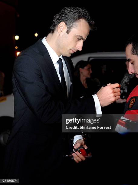 Dimitar Berbatov attends the Manchester United annual gala dinner - United For UNICEF at Old Trafford on November 29, 2009 in Manchester, England.