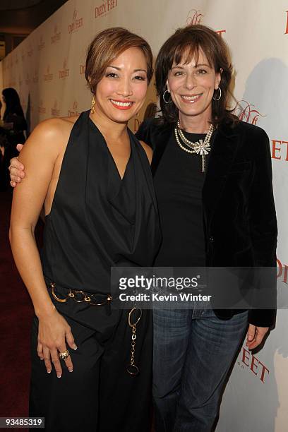 Dizzy Feet Foundation Founding Member Carrie Ann Inaba and actress Jane Kaczmarek arrive at the Dizzy Feet Foundation's Inaugural Celebration of...