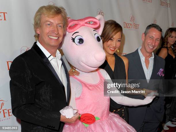 Dizzy Feet Foundation founding members Nigel Lythgoe, Angelina Ballerina, Carrie Ann Inaba and Adam Shankman arrive at the Dizzy Feet Foundation's...