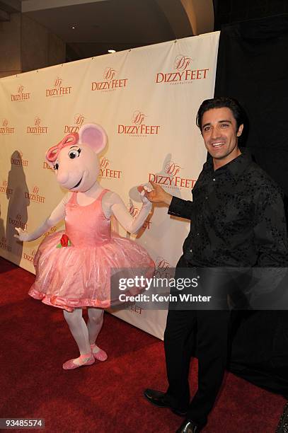 Angelina Ballerina and dancer Gilles Marini arrive at the Dizzy Feet Foundation's Inaugural Celebration of Dance at The Kodak Theater on November 29,...