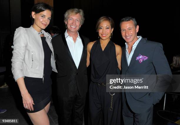 Dizzy Feet Foundation founding members actress Katie Holmes, producer Nigel Lythgoe, actress Carrie Ann Inaba and choreographer Adam Shankman attend...