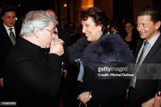 Rene Julien Praz and Roselyne Bachelot attend the 25th anniversary dinner for ''AIDS International'' at Les Beaux-Arts de Paris on November 28, 2009...