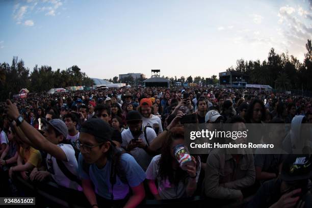 Fans enjoy the atmosphere during Day 1 of the Vive Latino 2018 at Foro Sol on March 17, 2018 in Mexico City, Mexico.