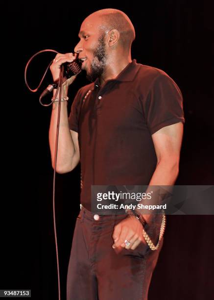 Mos Def performs on stage at The Forum on November 29, 2009 in London, England.