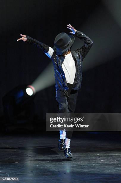 Dancer Isaac Blanks performs at the Dizzy Feet Foundation's Inaugural Celebration of Dance at The Kodak Theater on November 29, 2009 in Hollywood,...