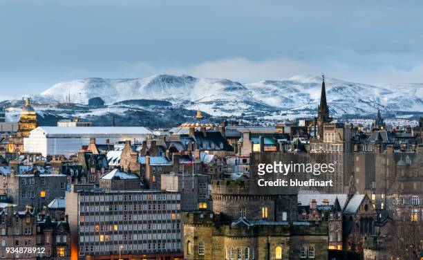pentland hills in winter - scotland winter stock pictures, royalty-free photos & images