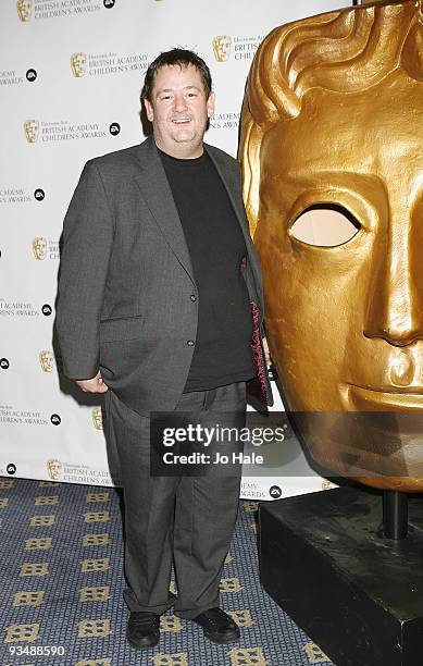 Johnny Vegas poses in the press room at the 'EA British Academy Children's Awards 2009' at The London Hilton on November 29, 2009 in London, England.