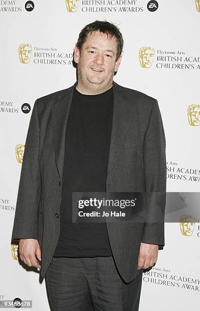 Johnny Vegas poses in the press room at the 'EA British Academy Children's Awards 2009' at The London Hilton on November 29, 2009 in London, England.