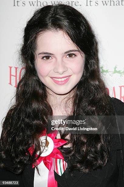 Actress Vanessa Marano arrives for the 2009 Hollywood Christmas Parade at The Roosevelt Hotel on November 29, 2009 in Hollywood, California.