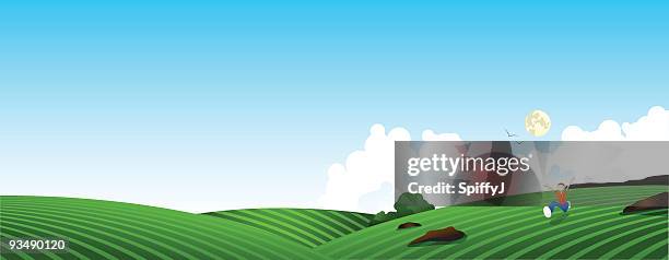 Horizontal Open Field Landscape High-Res Vector Graphic - Getty Images