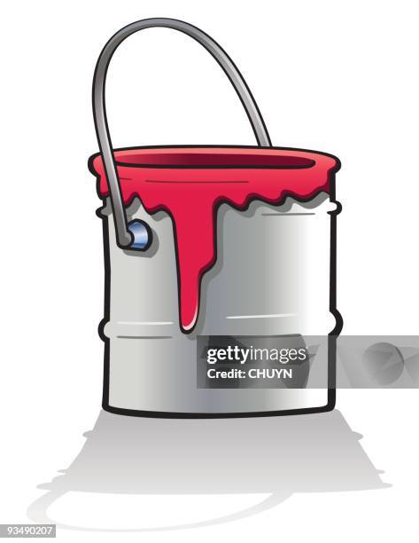 paint bucket - drop shadow stock illustrations