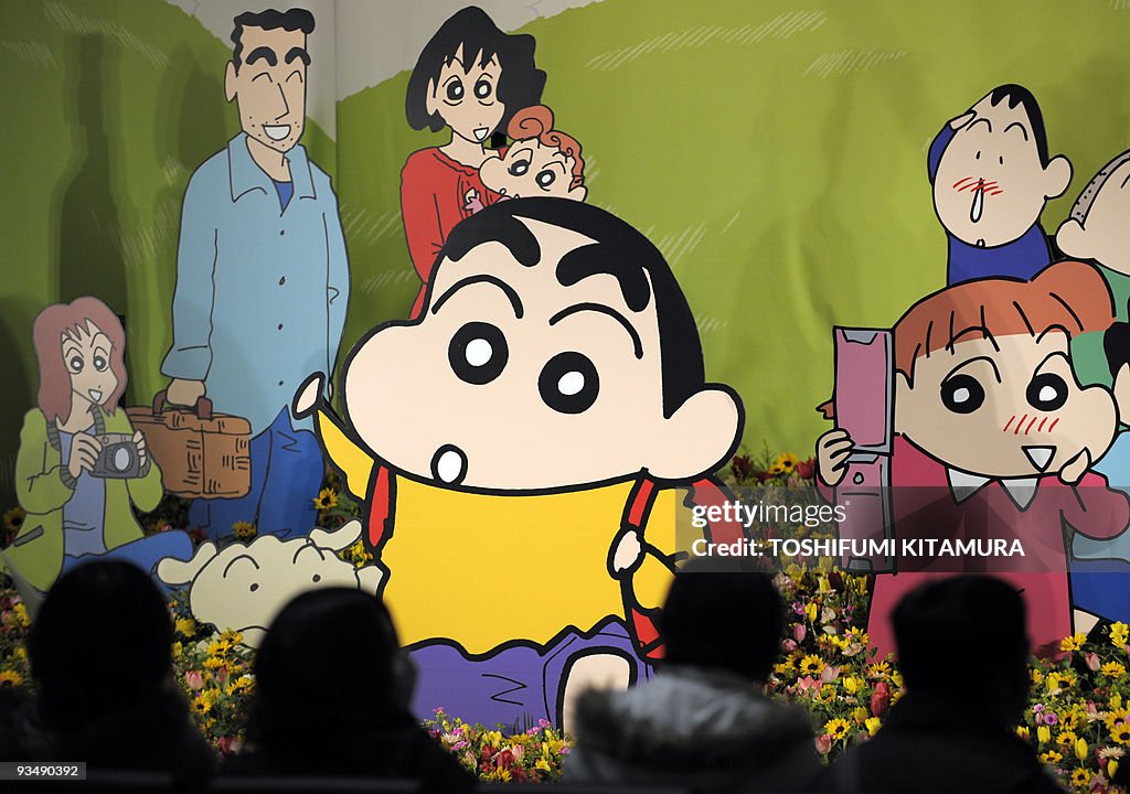 Fans of the popular Japanese anime character Crayon Shin-chan visit a... News Photo - Getty Images Fans of the popular Japanese anime character Crayon Shin-chan visit a... News Photo - Getty Images