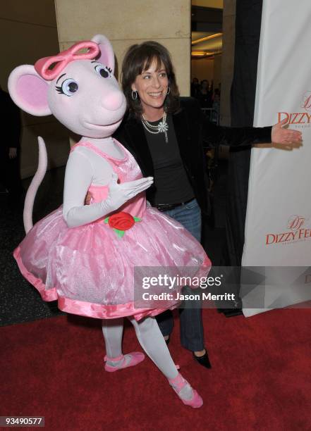 Actress Jane Kaczmarek and Angelina Ballerina arrive at the Dizzy Feet Foundation's Inaugural Celebration of Dance at The Kodak Theater on November...