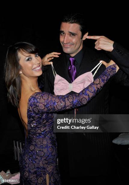 Dancers Cheryl Burke and Gilles Marini attend the Dizzy Feet Foundation's Inaugural Celebration of Dance gift lounge at The Kodak Theater on November...