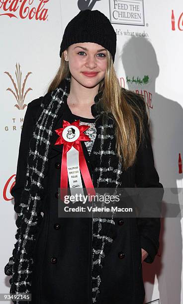 Actress Hayley Erin attends the 2009 Hollywood Christmas Parade on November 29, 2009 in Hollywood, California.