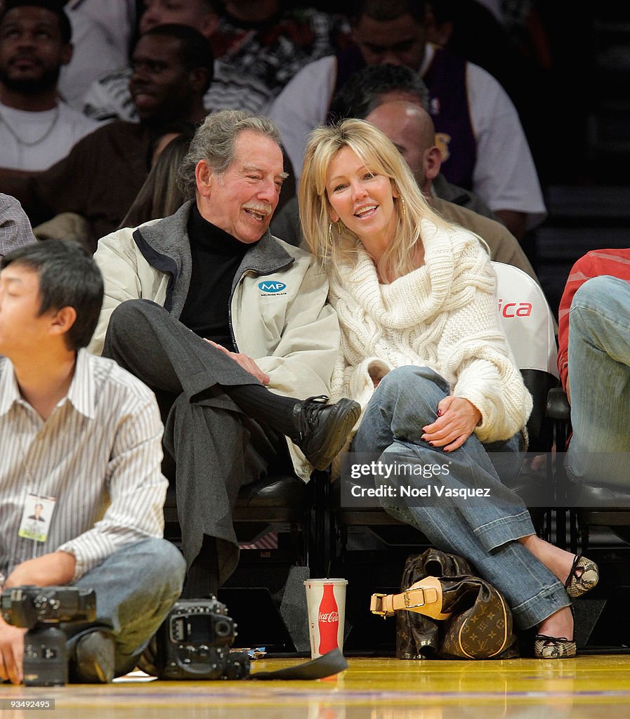 Celebrities At The Lakers Game