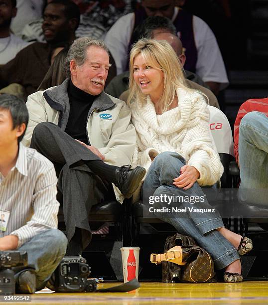 Heather Locklear attends a game between the New Jersey Nets and the Los Angeles Lakers at Staples Center on November 29, 2009 in Los Angeles,...