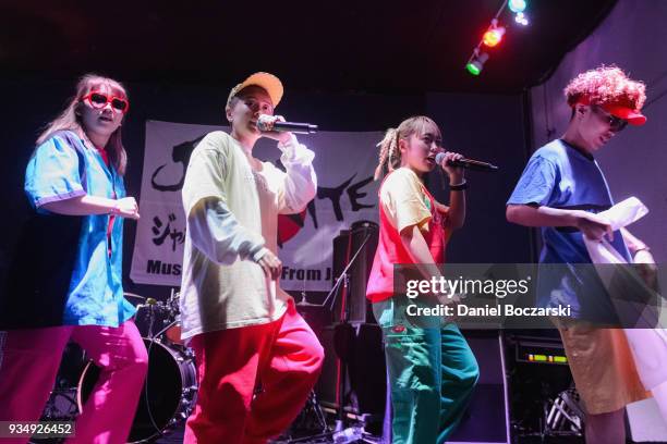 Puu, K.E.Y. Pumi and Pistachio of Prankroom perform during Japan Nite 2018 at The Burlington on March 19, 2018 in Chicago, Illinois.