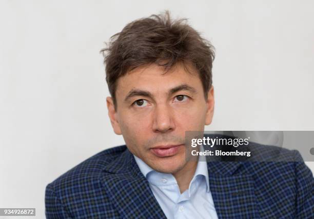 Pavel Grachev, chief executive officer of Polyus PJSC, speaks during an interview in Moscow, Russia, on Wednesday, March 14, 2018. "We are trying to...