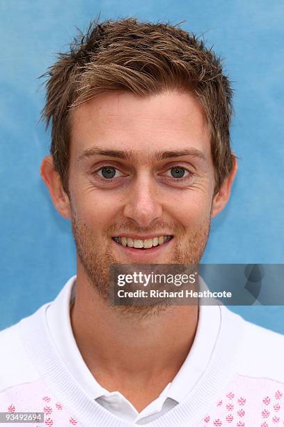 Jamie Moul of England poses for a portrait photo during the second round of the European Tour Qualifying School Final Stage at the PGA Golf de...