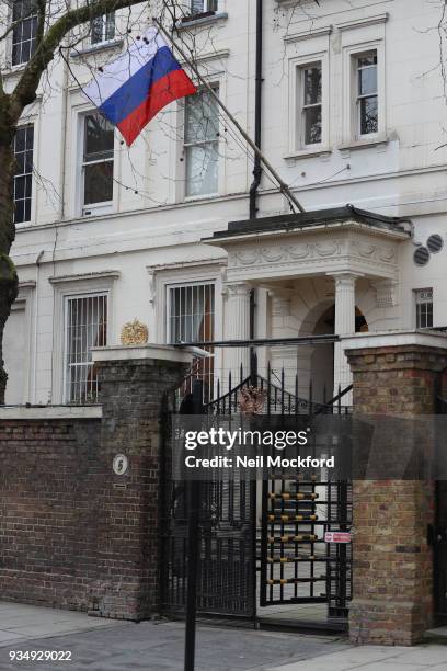 The Embassy of Russia on March 20, 2018 in London, England.