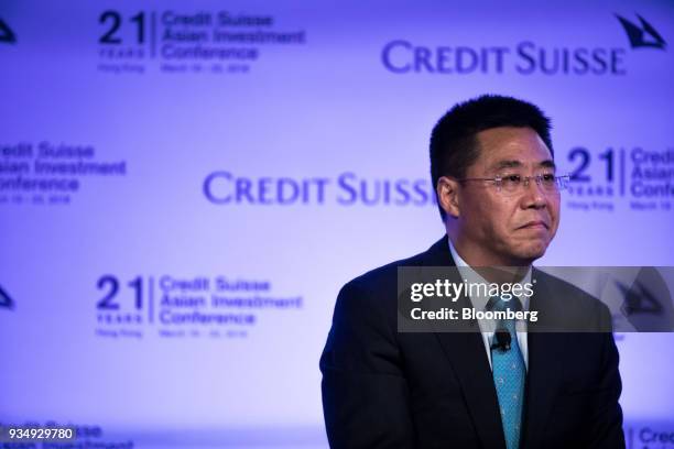 Chen Shuang, chief executive officer of China Everbright Ltd., attends the Credit Suisse Asian Investment Conference in Hong Kong, China, on Tuesday,...