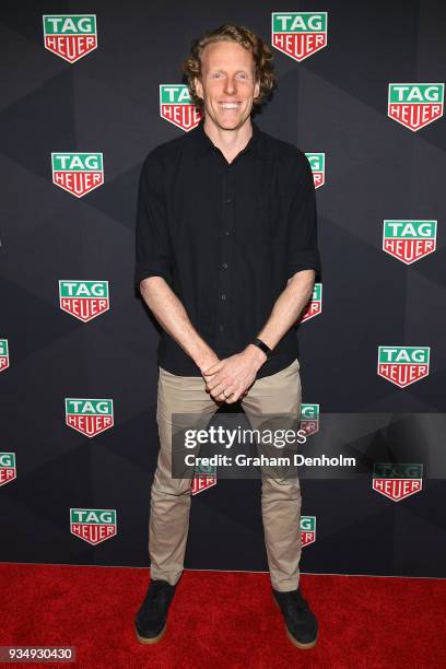 Steve Hooker arrives at the TAG Heuer Australia Grand Prix Party at Luminare on March 20, 2018 in Melbourne, Australia.