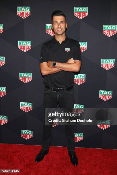 Fabian Coulthard arrives at the TAG Heuer Australia Grand Prix Party at Luminare on March 20, 2018 in Melbourne, Australia.