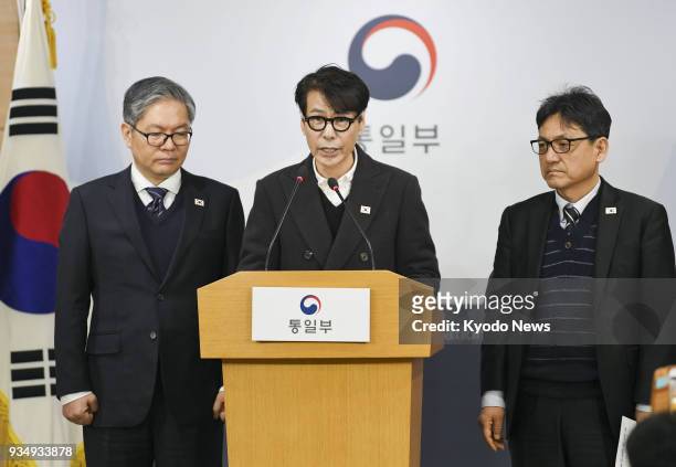 Composer Yun Sang is pictured in Seoul on March 20, 2018 after an agreement by South Korea to send an art troupe to North Korea later this month for...