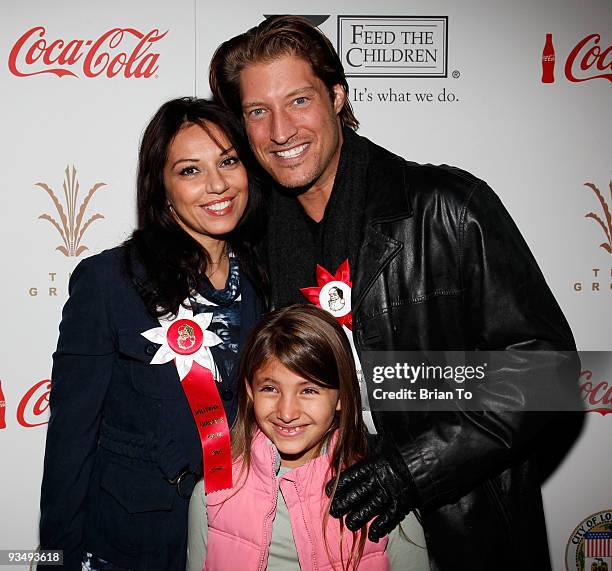 Sean Kanan , wife, and daughter attend the 2009 Hollywood Christmas Parade on November 29, 2009 in Hollywood, California.