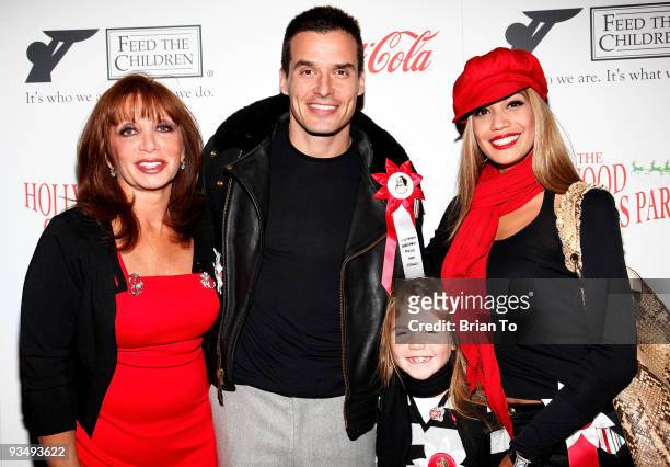 Antonio Sabato Jr. , mom , his daughter and girlfriend attend the 2009 Hollywood Christmas Parade on November 29, 2009 in Hollywood, California.