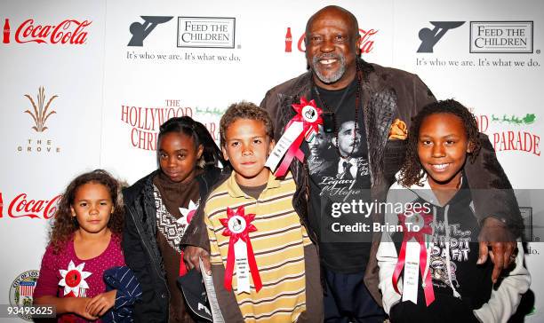 Lou Gossett Jr. And family attend the 2009 Hollywood Christmas Parade on November 29, 2009 in Hollywood, California.